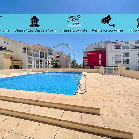 Confortable Avec Climatisation Au Cap D'agde Avec Port, Plages Et Nature Accessible A Pied アパート *